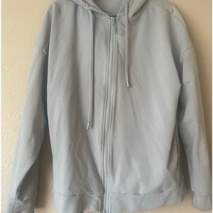MESHKI Sage Green Zip Up Hoodie